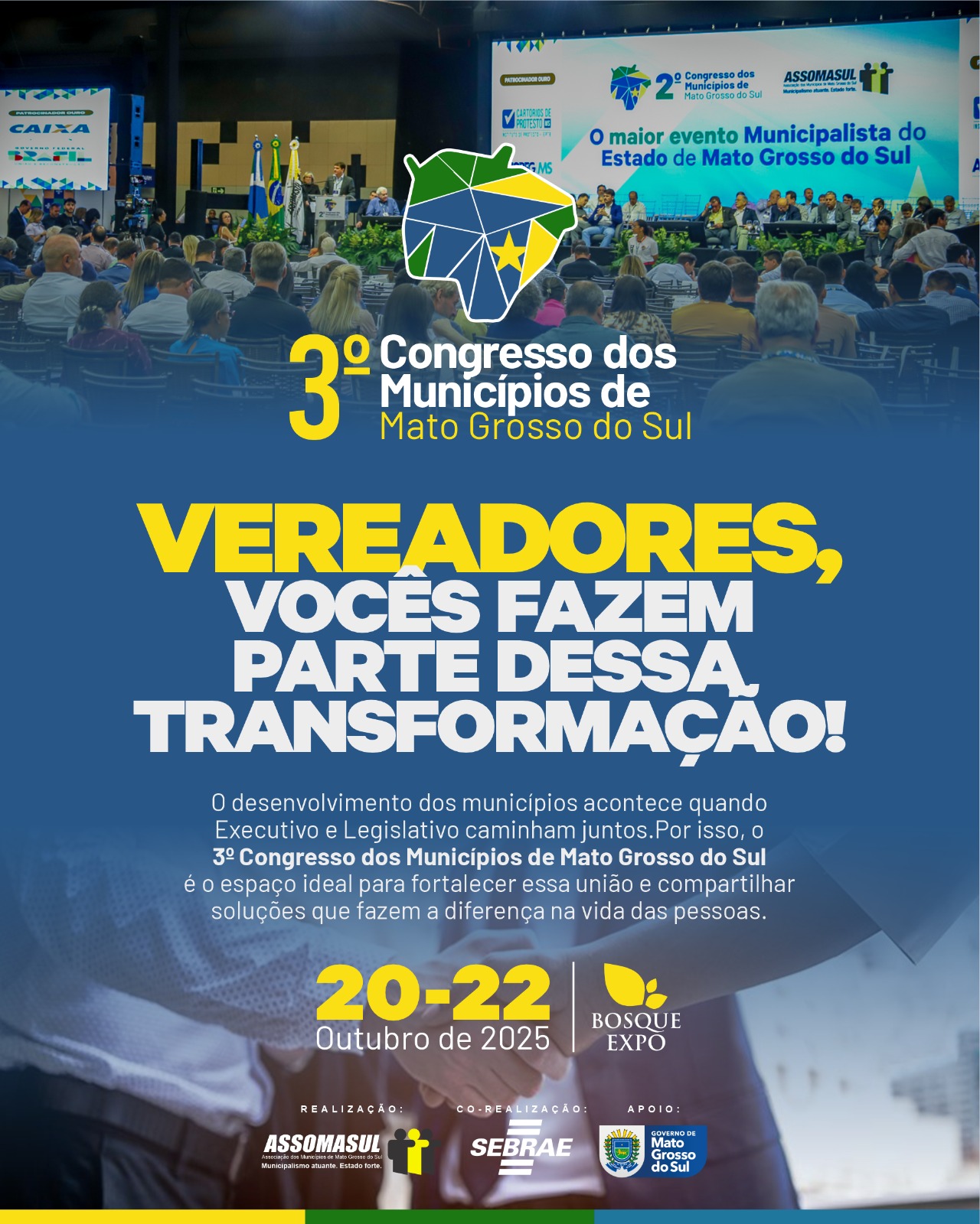 Vereadores ganham destaque no 3º Congresso dos Municípios de Mato Grosso do Sul