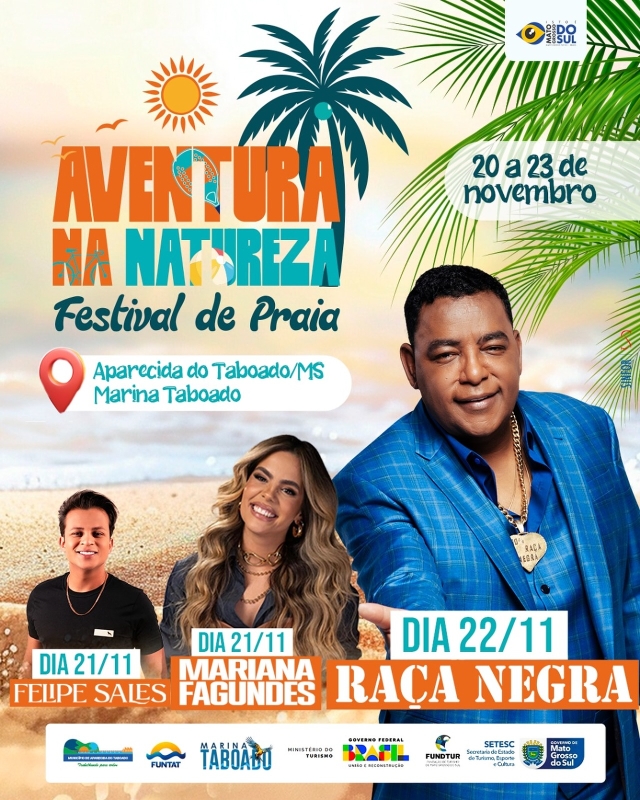 Festival de Praia terá Raça Negra e Mariana Fagundes
